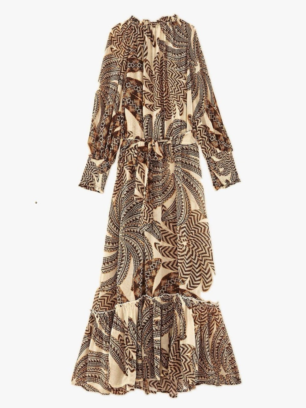 FARM RIO Sand Yawanawa Vanahu Maxi Dress